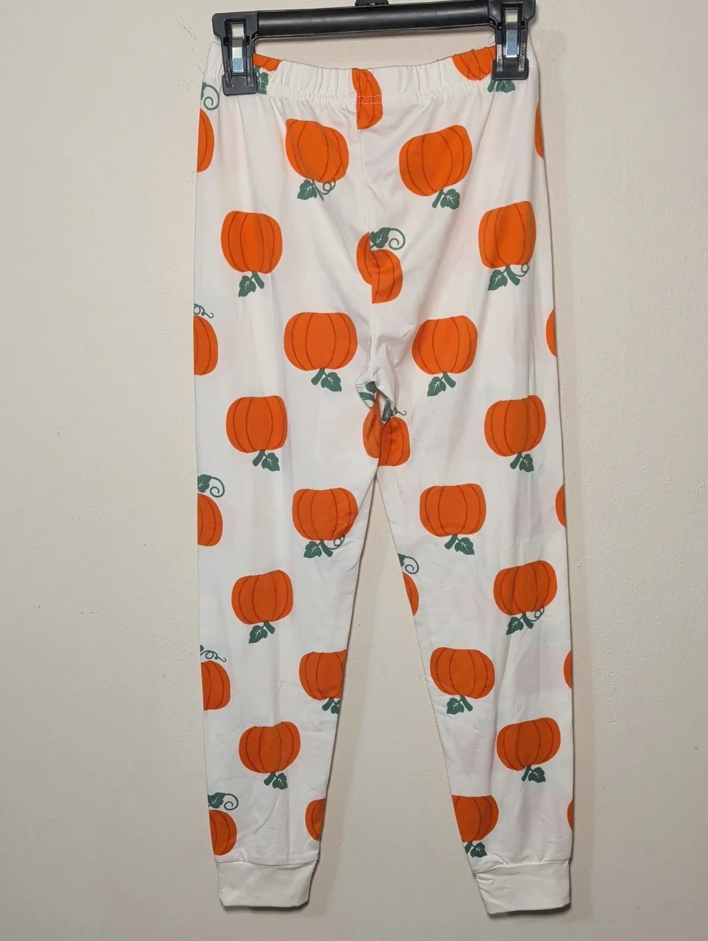 Tahari Girl Pumpkin Pajama Set White Orange Long-Sleeve Shirt + Pants Size 10-12